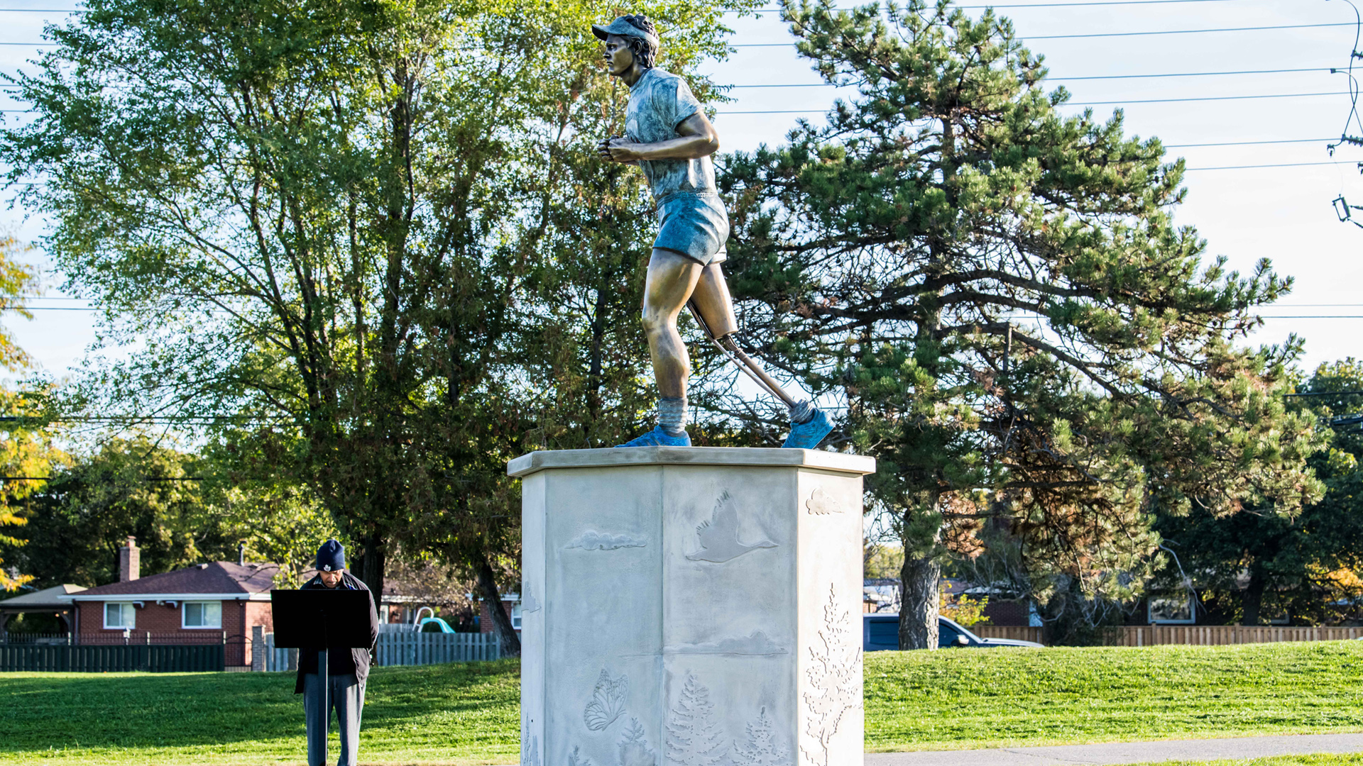Terry Fox, Christiano De Araujo, Toronto Artists Studio, Terry Fox: A Legacy of Hope, Bronze, Terry Fox Statue, Glass Fiber Reinforced Concrete, Pedestal, Polished Concrete with Bronze Plates, Pathway, Dimensions: 30 ft (L) x 20 ft (W) x 12 ft (H), Chinguacousy Park, Brampton, ON., Fall 2025, City of Brampton, Art, Toronto artists, Toronto, design, realism, realistic art, art services, creative artists, creative art, original art, stylized art, artist near me, professional artists, murals, painter artist, painting, portraits, beautiful art, amazing sculpture, colorful art, fine art, contemporary art, the6ix art, Brazilian artist, public art, monuments to see in Toronto, canadian art, canadian artist, best artist in Canada, top artist in Toronto, visual artist, 3d artwork, sculpture, installation, monument, Christiano, Christiano De Araujo,