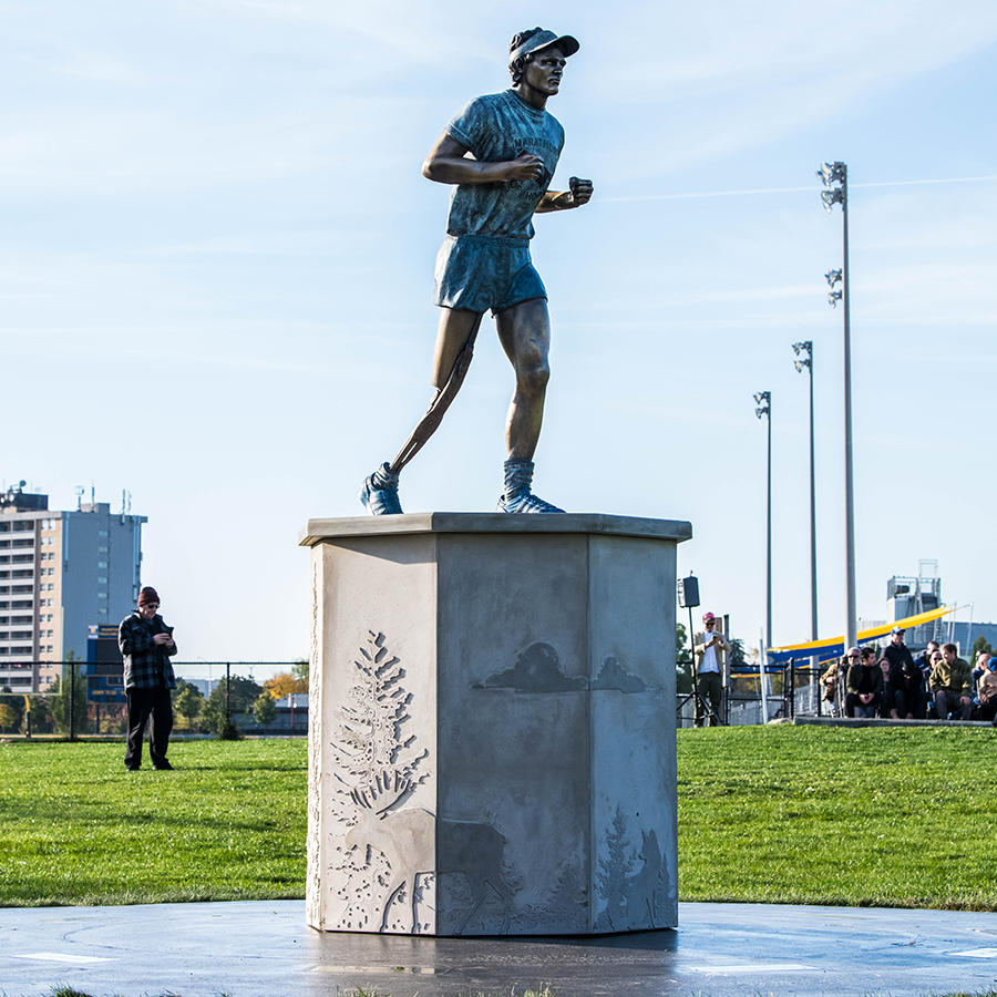 Terry Fox: A Legacy of Hope, A Memorial Monument at Chinguacousy Park in Brampton, ON. Terry Fox, Christiano De Araujo, Toronto Artists Studio, Terry Fox: A Legacy of Hope, Bronze, Terry Fox Statue, Glass Fiber Reinforced Concrete, Pedestal, Polished Concrete with Bronze Plates, Pathway, Dimensions: 30 ft (L) x 20 ft (W) x 12 ft (H), Chinguacousy Park, Brampton, ON., Fall 2025, City of Brampton, Art, Toronto artists, Toronto, design, realism, realistic art, art services, creative artists, creative art, original art, stylized art, artist near me, professional artists, murals, painter artist, painting, portraits, beautiful art, amazing sculpture, colorful art, fine art, contemporary art, the6ix art, Brazilian artist, public art, monuments to see in Toronto, canadian art, canadian artist, best artist in Canada, top artist in Toronto, visual artist, 3d artwork, sculpture, installation, monument, Christiano, Christiano De Araujo,
